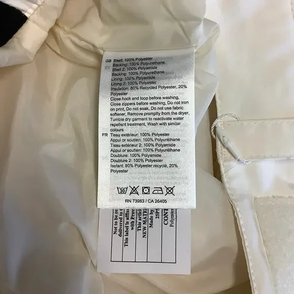 Helly Hansen Womens Medium White Switch Cargo Ski Insulated Pants Relaxed HR3-44